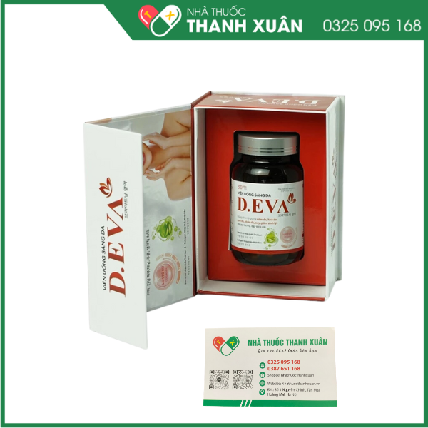 Viên uống sáng da D.EVA  Giảm triệu chứng của thời kỳ tiền mãn kinh, giảm nám da, sạm da